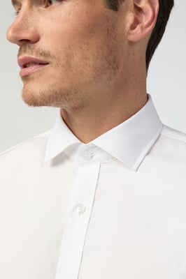 Regular Fit Poplin Single Cuff Cutaway Collar Shirt