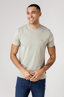 Green 5 Pack Cotton Crew Neck Short Sleeve T-Shirts