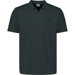 No Excess Polo short sleeve v-collar basic dark steel