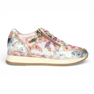 Laura Vita Gycmo 58 dames sneakers met groene bloemenprint van leer