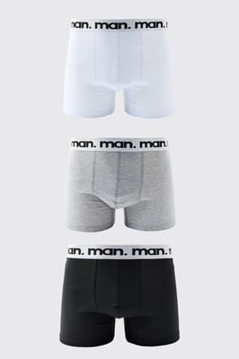 3 Pack Man Multi Coloured Boxers