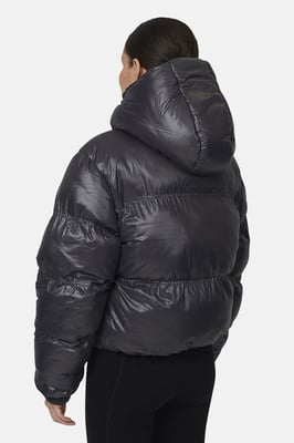 Grey Hooded Puffer Jacket