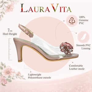 Laura Vita Mira 05 slip-on Cinderella pumps met taps toelopende hak en enkelbandje voor dames