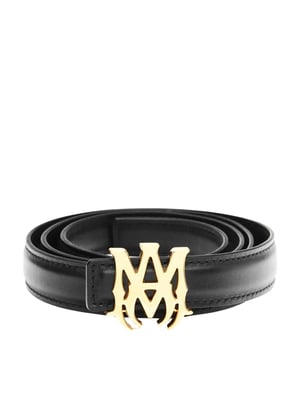 MA 2CM Gold Belt in Black