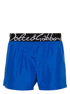 Script Logo Swim Shorts in Blue