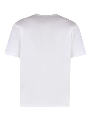 Chez Valentino Print Jersey T-Shirt in White