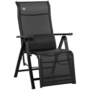 4goodz Outsunny tuinstoel 9 standen staal luchtdoorlatend textileen -150 kg max