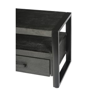 Livingfurn tv meubel norris 120x50x45 cm mangohout / gecoat staal