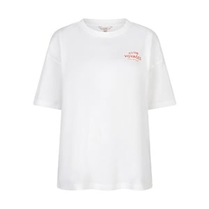 Esqualo T-shirt sp26-05015 offwhite/red