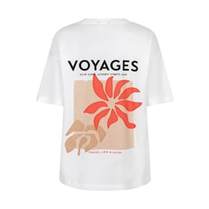 Esqualo T-shirt sp26-05015 offwhite/red