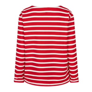 Red Button Sweater srb4755 terry stripe red