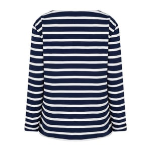 Red Button Sweater srb4755 terry stripe darkblue