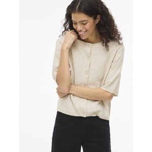 Vila viliga 2/4 o-neck knit cardigan n 14113226 birch