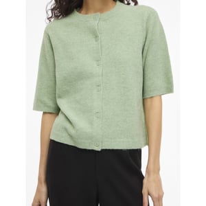 Vila viliga 2/4 o-neck knit cardigan n 14113226 smoke green