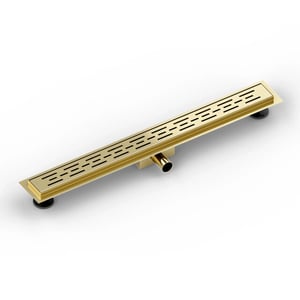 Mirlux Douchegoot 80cm goud standaard rooster rvs met flens