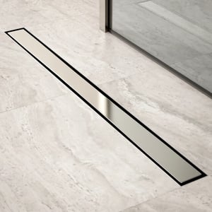 Mirlux Douchegoot 90cm tegelrooster rvs met flens