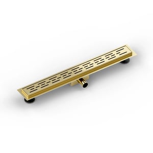 Mirlux Douchegoot 70cm goud standaard rooster rvs met flens