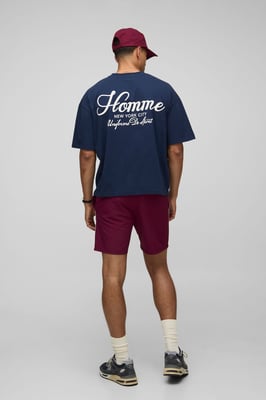 Elasticated Waist Relaxed Crinkle Nylon Panelled Shorts
