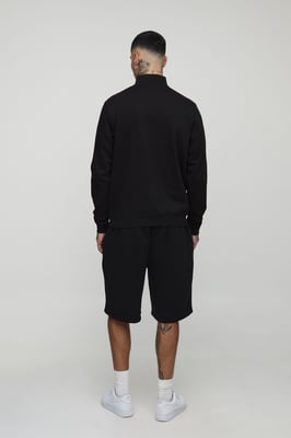 Tall Basic Regular Fit Quarter Zip Funnel Neck Sweatshirt