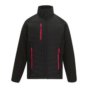 Regatta Mens Full Zip Padded Jacket (Black/Classic Red)
