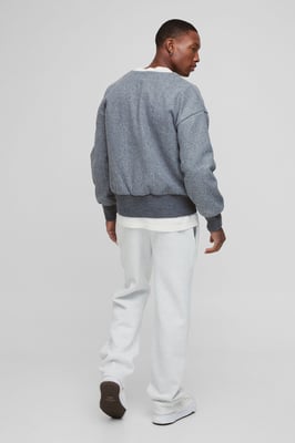Boxy Open Neck Bomber Jacket