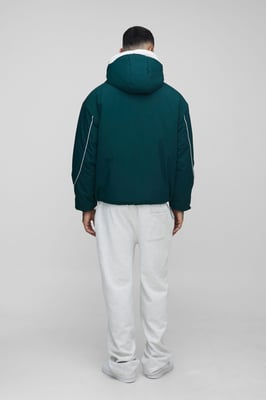 Tall Regular Fit Piping Detail Nylon Padded Parka