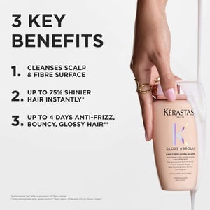 Kérastase Gloss Absolu Bain Crème Hydra-Glaze Shampoo for Thick Frizzy Hair 80ml