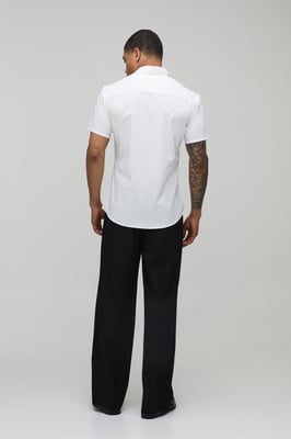Slim Fit Short Sleeve Cotton Shirt