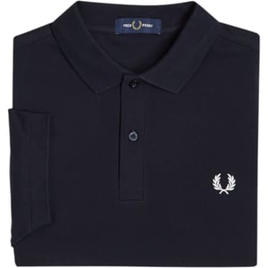 Fred Perry Mens M6000 Plain Polo Shirt Navy