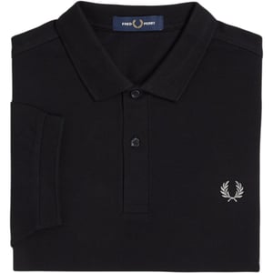 Fred Perry Mens M6000 Plain Polo Shirt Black