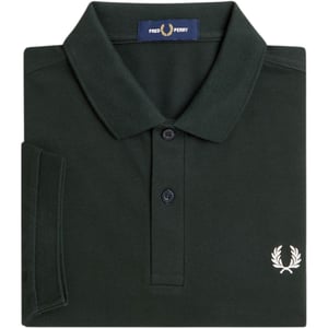 Fred Perry Mens M6000 Plain Polo Shirt Night Green