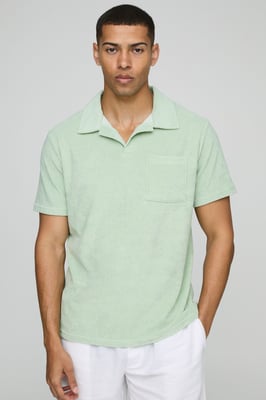 Regular Pocket Detail Toweling Revere Polo