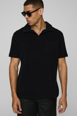 Regular Pocket Detail Toweling Revere Polo