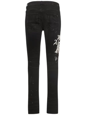 Wes Lang Reaper Logo Aged Jeans in Black