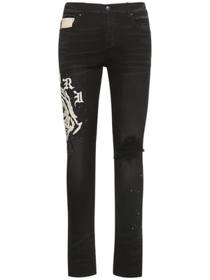 Wes Lang Reaper Logo Aged Jeans in Black