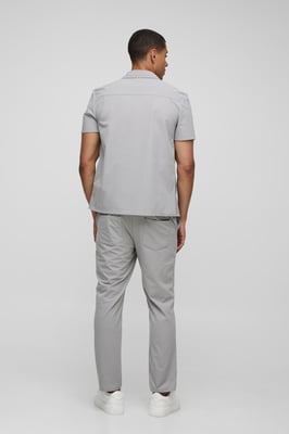 Regular Fit Technical Stretch Shirt & Tapered Trouser Set