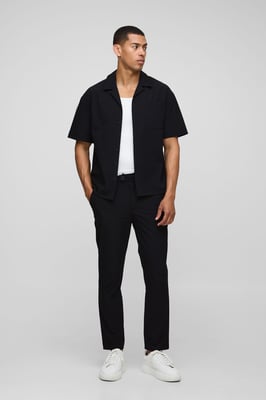 Regular Fit Technical Stretch Shirt & Tapered Trouser Set