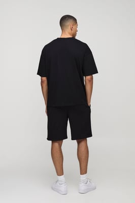 Oversized Moto Graphic T-Shirt & Short Set