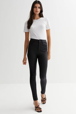Leather Look Skinny Jeans