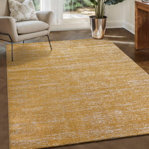 Muratap Relax oslo laagpolig effen vloerkleed modern tapijt geel goud- 120x170 cm