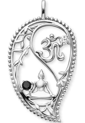 Engelsrufer ERP-YIYADROPLEAF-ZI Ladies Yin Yang Dropleaf Charm