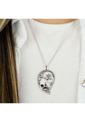 Engelsrufer ERP-YIYADROPLEAF-ZI Ladies Yin Yang Dropleaf Charm