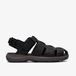 Guideview Cove Black Leather Sandals