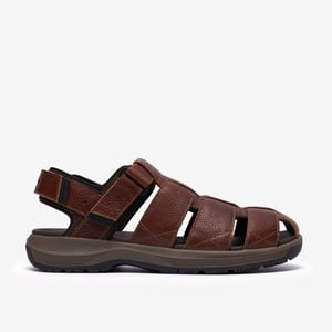 Guideview Cove Dark Brown Lea Sandals