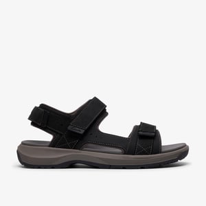 Guideview Trek Black Leather Sandals