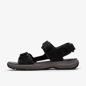 Guideview Trek Black Leather Sandals