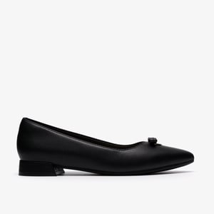 Natalyn Trim Black Leather Shoes