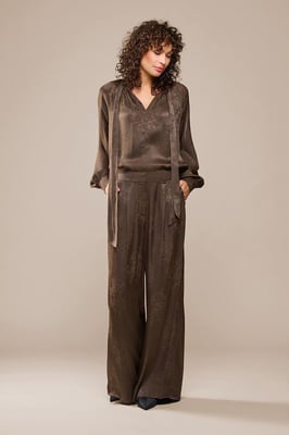 Bension Blouse Donkerbruin