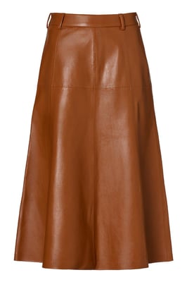 Delilah Leren Rok Cognac