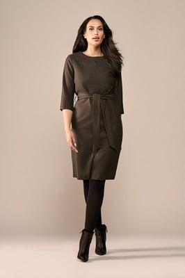 Ziana Lurex Jurk Bruin